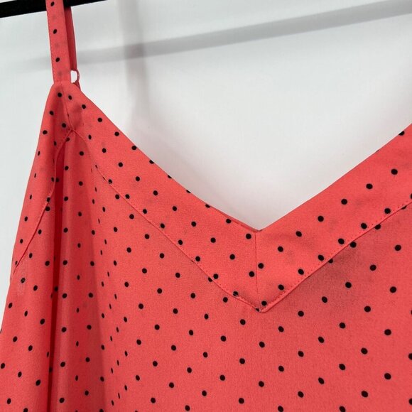 Torrid Top Womens Plus size 2 2X Orange Black Dot Sleeveless Tank Top - Picture 3 of 9